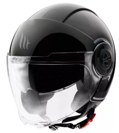 КАСКА ЗА СКУТЕР MT VIALE S SOLID A1 GLOSS BLACK