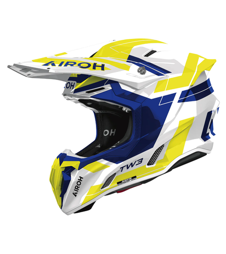 Мотокрос каска AIROH TWIST 3 DYNASTY BLUE/YELLOW GLOSS