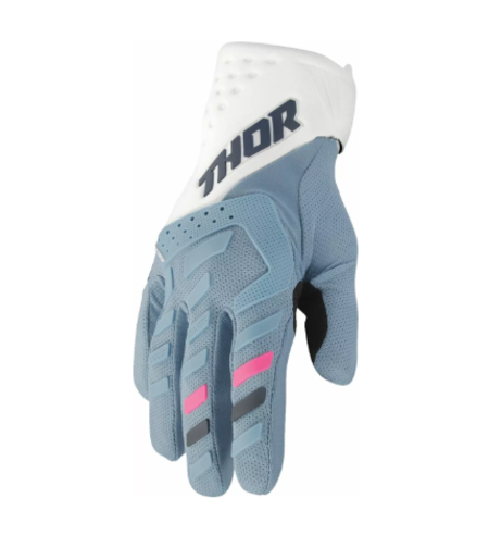 Дамски мотокрос ръкавици THOR WOMEN'S SPECTRUM WHITE/BLUE