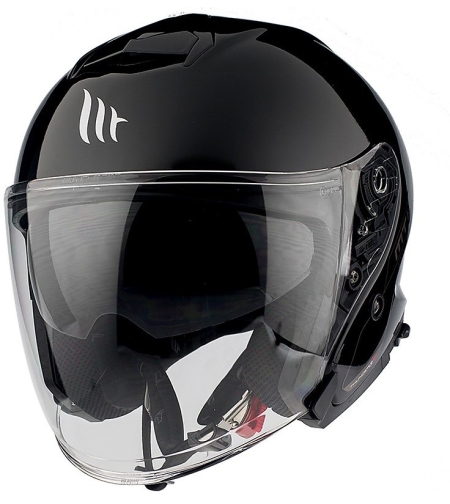 КАСКА ЗА СКУТЕР MT THUNDER 3 SOLID GLOSS BLACK