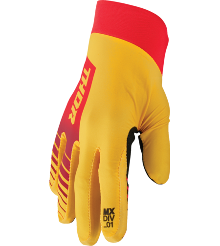 Мотокрос ръкавици THOR AGILE ANALOG YELLOW/RED