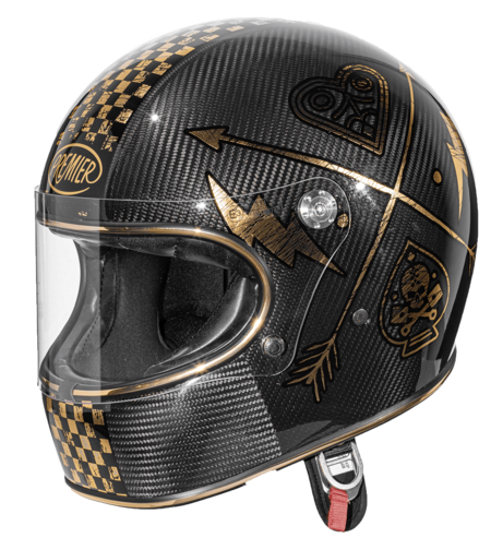 Каска PREMIER TROPHY CARBON NX GOLD CHROMED