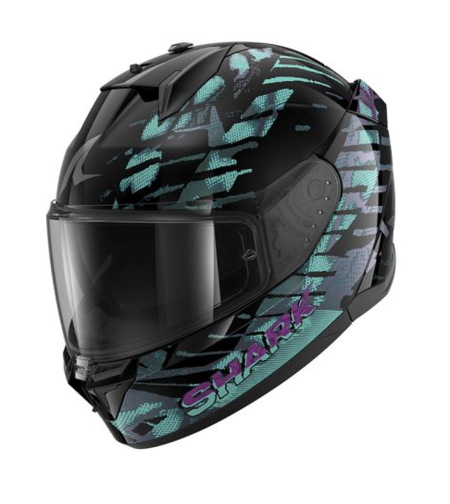 Каска SHARK D-SKWAL 3 REPTAIA BLACK/BLUE/PURPLE