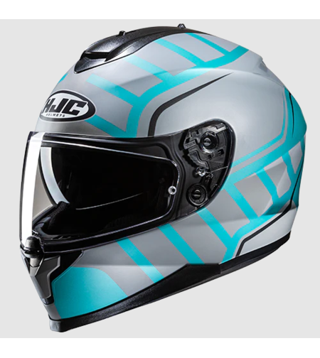 Каска HJC C70N HOLT SILVER/TURQUOISE