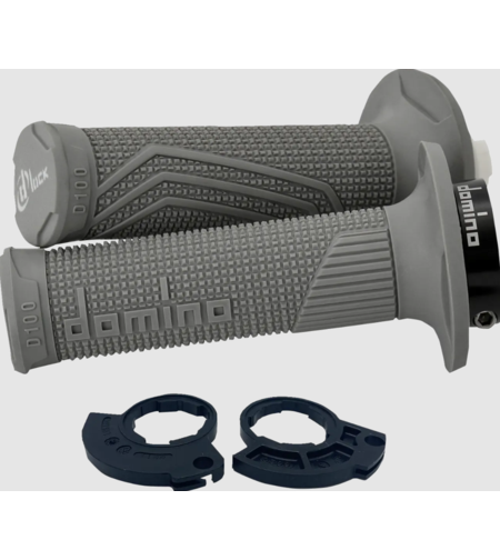 Ръкохватки DOMINO D100 LOCK ON GRIPS 1 CABLE GRAY