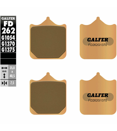 Предни/Задни мото накладки Galfer SINTERED COMPOUND FD262G1370