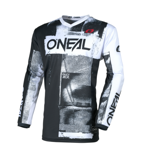 Мотокрос блуза O`NEAL ELEMENT ROLLER BLACK/WHITE V.26