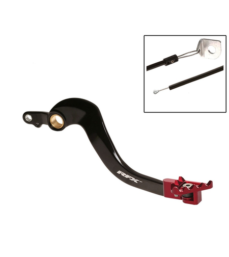 Заден лост за спирачка RFX Pro FT Rear Brake Lever (Black/Red) - Honda CRFX450 05-20