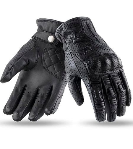 Дамски кожени ръкавици 70 DEGREES SUMMER URBAN BLACK