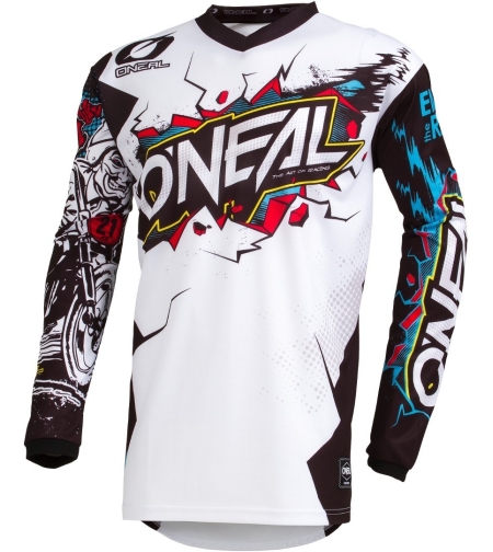 Мотокрос блуза O`NEAL ELEMENT VILLAIN WHITE