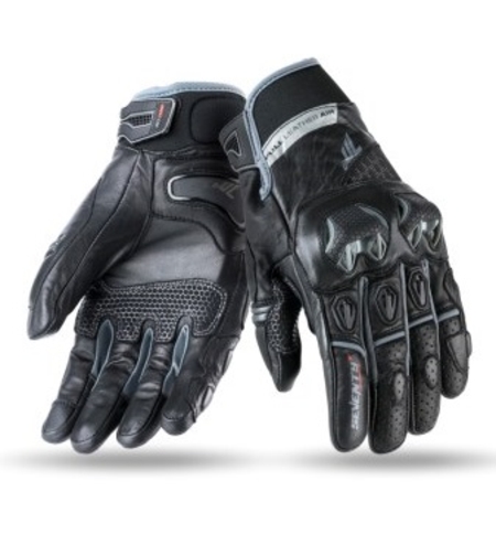 Кожени ръкавици 70 DEGREES SUMMER NAKED BLACK/GREY