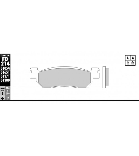 Предни/Задни мото накладки Galfer SINTERED SCOOTER FD214G1380