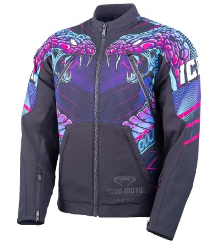 Мото яке ICON Synthwave Merc3 Lazer Cobra™ BK
