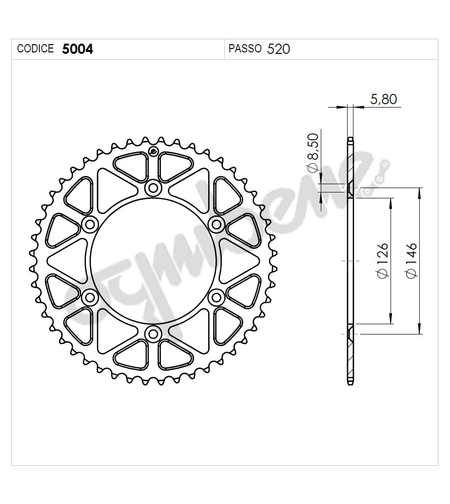 Задно зъбчато колело TROFEO 365004148 BLACK