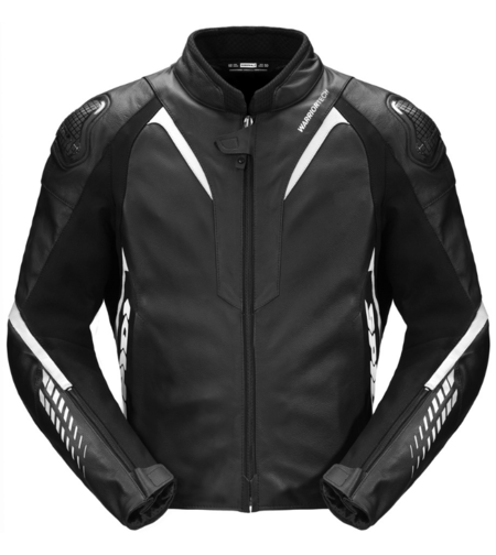 Кожено мото яке SPIDI NKD-1 Black/White