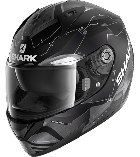Каска за мотор SHARK RIDILL MECCA MAT BLACK/ANTHRAC/SILVER