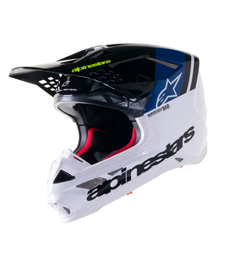 Мотокрос каска ALPINESTARS SM8 RADIUM 2 BLACK/BLUE/WHITE