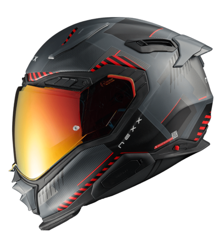 Каска NEXX X.WST3 FLUENCE GREY RED MATT