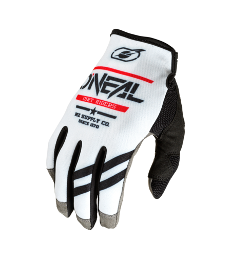 Мотокрос ръкавици O'NEAL MAYHEM SQUADRON V.22 WHITE/BLACK