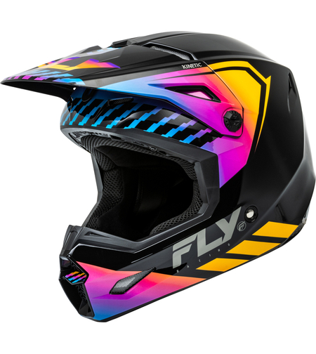 Мотокрос каска FLY RACING Formula Kinetic Menace - Black/Sunrise
