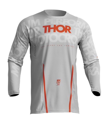 Мотокрос джърси THOR PULSE MONO LIGHT GRAY/ORANGE