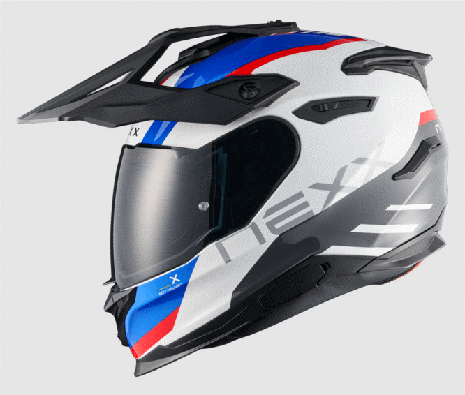 Адвенчър каска NEXX  Y.TRAVL QUEST WHITE/BLUE/RED