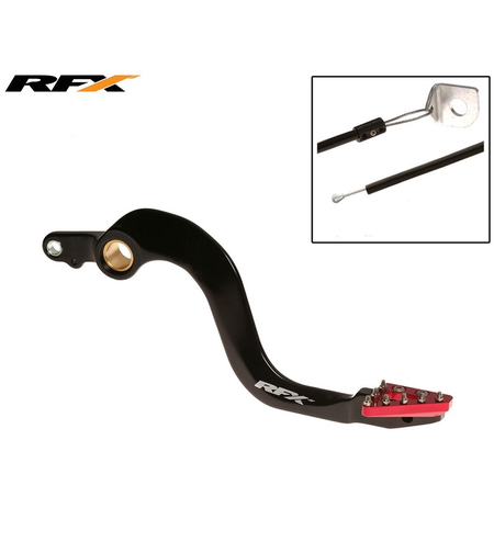 Заден лост за спирачка RFX Pro ST Rear Brake Lever (Hard Anodised Black/Red) - Honda CR250