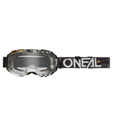 Мотокрос очила O'NEAL B-10 ATTACK BLACK/WHITE - CLEAR V.24