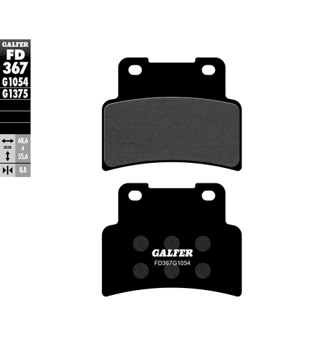 Предни мото накладки Galfer SEMI METAL FD367G1054