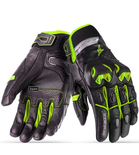 Кожени ръкавици 70 DEGREES WINTER NAKED BLACK/YELLOW