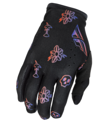 Мотокрос ръкавици FLY RACING Lite Outline Special Edition - Black/Red/Purple