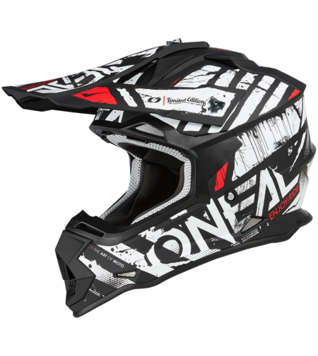Мотокрос каска O'NEAL 2SERIES GLITCH V.23 BLACK/WHITE