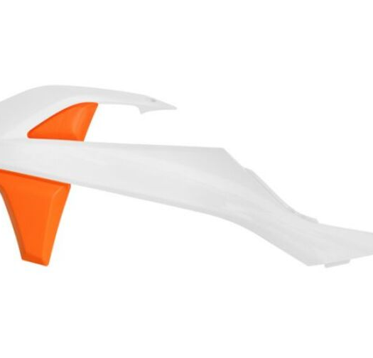 Пластмасови капаци за радиатор RACETECH Radiator Scoops (Orange/White) KTM SX 50 16-24