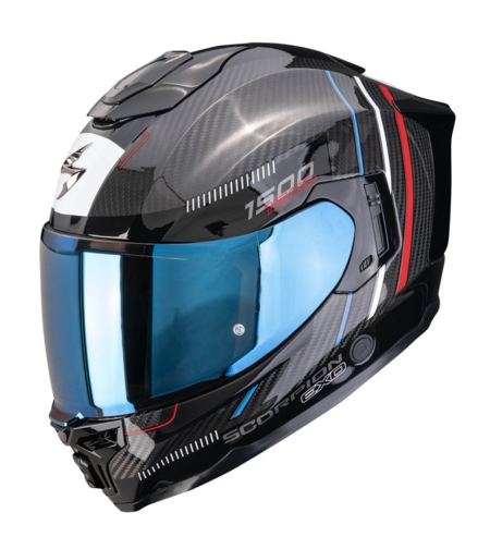 Каска SCORPION EXO-1500 CARBON AIR ZITY Black-Red-Blue