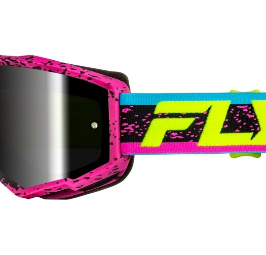 Мотокрос очила FLY RACING Zone Pink/Black/Hi-Vis - Black Mirror/Smoke Lens 2025