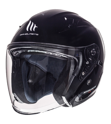 КАСКА ЗА СКУТЕР MT AVENUE SOLID GLOSS BLACK