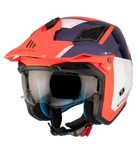 Каска MT DISTRICT SV S ANALOG D5 GLOSS BLUE/WHITE/ORANGE