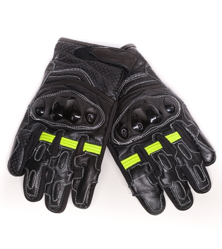 Кожени ръкавици BLACK BIKE SPORTSTER NEON