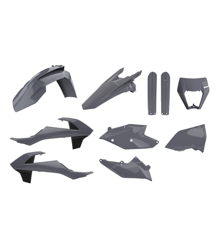Пластмасов Enduro кит Polisport за KTM EXC/ EXC-F/XC-W/ XCF-W-2020-21 Nardo Gray