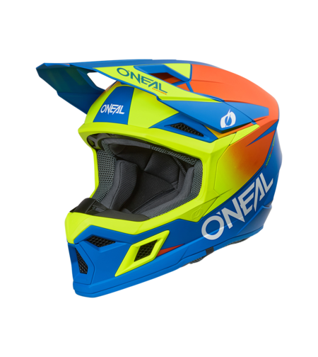 Мотокрос каска O'NEAL 3SERIES SOLID BLUE/NEON V.26