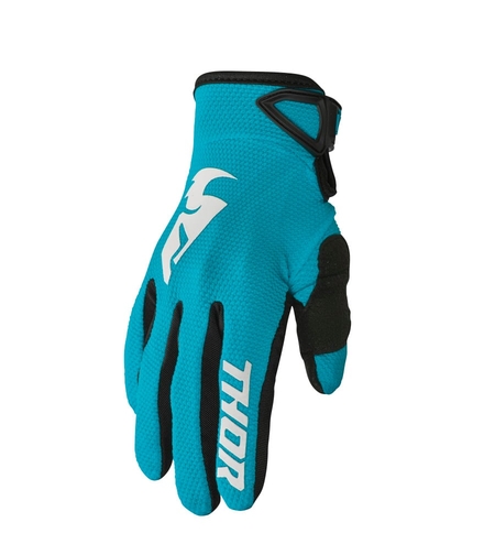 Дамски мотокрос ръкавици THOR WOMEN'S AQUA/VINTAGE WHITE