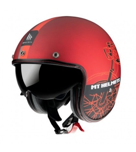 КАСКА ЗА СКУТЕР MT LE MANS 2 CAFE RACER MATT RED