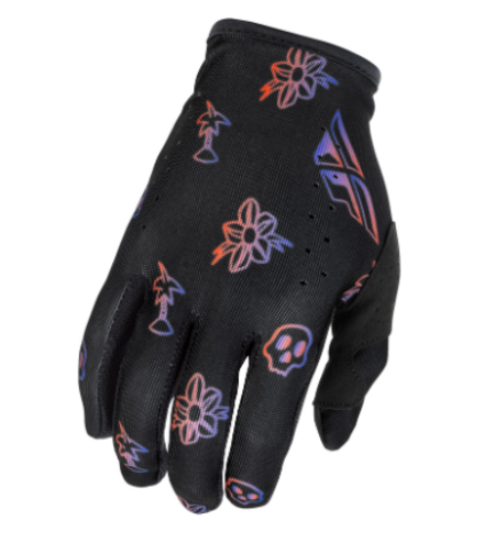 Детски мотокрос ръкавици FLY RACING Lite Outline Special Edition - Black/Red/Purple