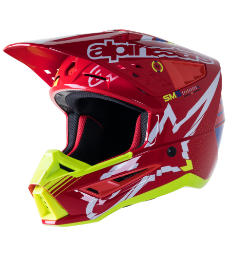Мотокрос каска Alpinestars SM5 ACT RED\YELLOW