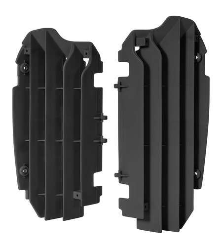 Преден предпазител за радиатор POLISPORT KAWASAKI KX250F(13-16) BLACK