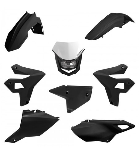 Комплект рестайлинг пластмаси + фар POLISPORT Restyling Kit Suzuki DR-Z400 (2000-24) Black