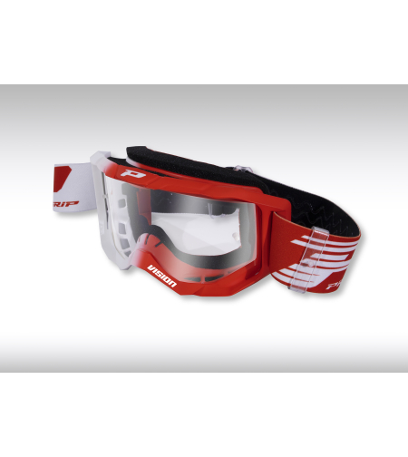 Мотокрос очила PROGRIP 3300 WH/RED CLEAR