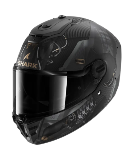 Каска SHARK SPARTAN RS CARBON XBOT BLACK/WHITE/GOLD