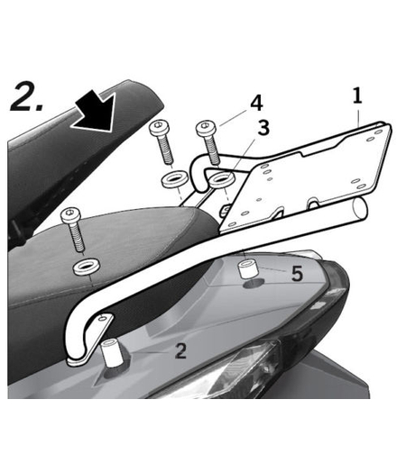 Монтажен комплект за куфари SHAD TOP MASTER KYMCO AGILITY 50 SR-11