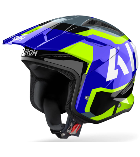 Kаска за скутер AIROH TRR II JUPITER BLUE/YELLOW GLOSS